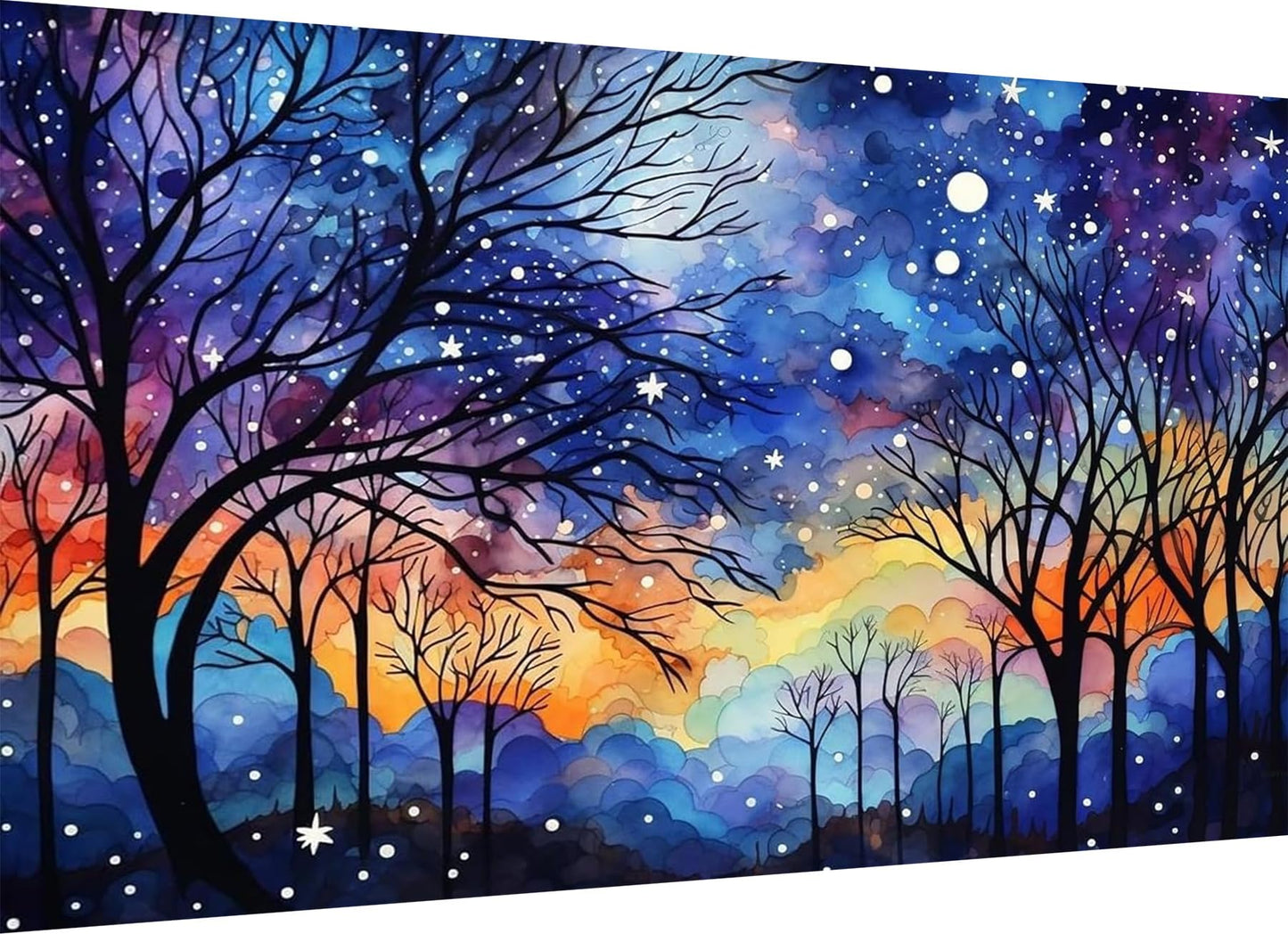 Zythron Large Diamond Art, Diamond Art Kits for Adults Beginner, Landscape Large Diamond Painting 5D DIY Full Round Gem Crystal Art Paint by Diamond, Home Wall Decor 27.5 X 15.7 inch