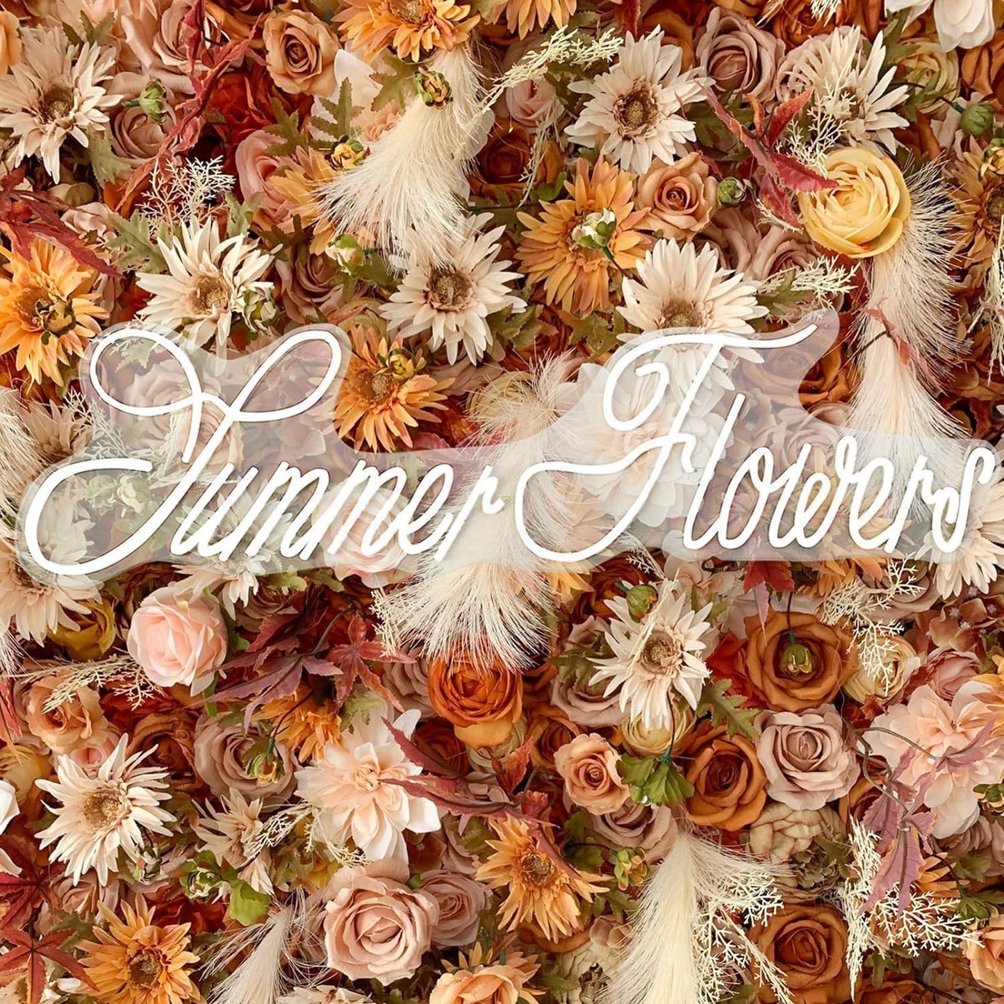 ERoomQ Artificial Flower Wall Panels, Flower Wall Mat Simulation Floral Cloth Bottom Silk Rose Flower Panels for Backdrop Wedding Wall Decoration,3M*3M