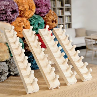 FOBEVTEF 53.9'' DIY Chunky Knit Blanket Loom, Wooden Loom Frame for DIY Throw Blankets, Adjustable Size Hand Knitting Kit | No Needles Required | Foldable & Portable | Beginner Friendly Yarn Craft