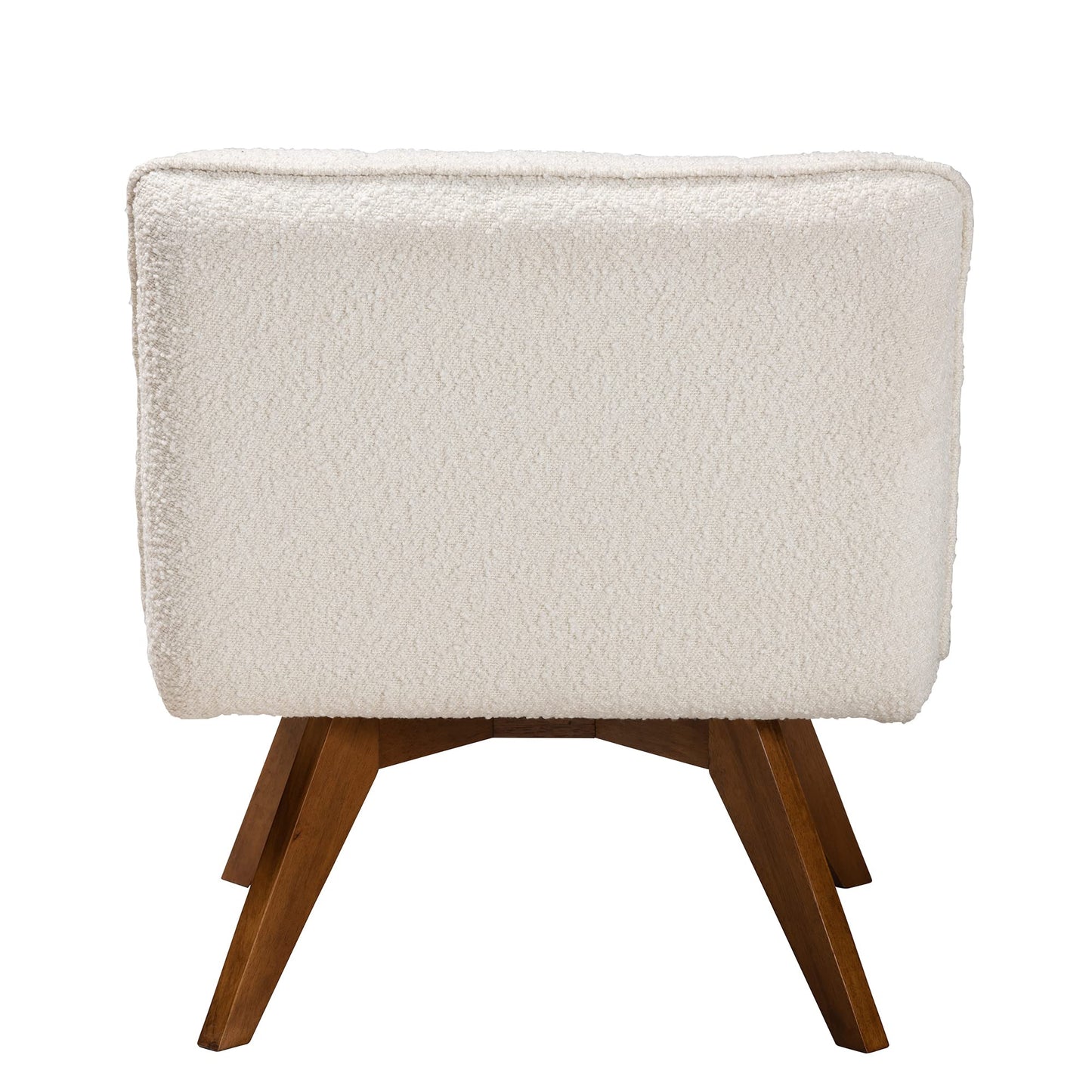 Baxton Studio Darielle Chair, One Size, White/Walnut Brown