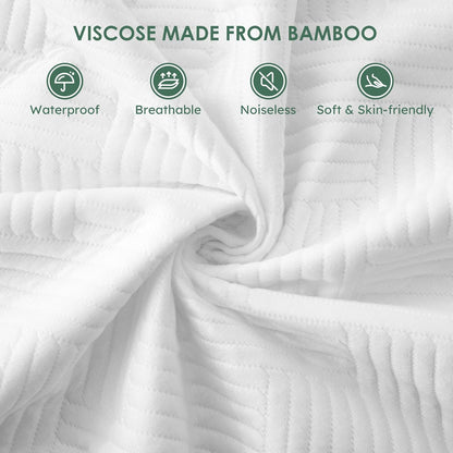 Cozymaker 100% 8"-21" 3D Queen Size Waterproof Mattress Protector, Mattress Pad Cover Fitted Deep Pocket, Air Fabric