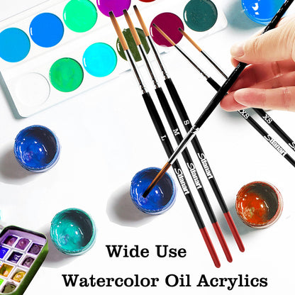 Sdanart Lettering Quill Brushes, 6 pcs Lettering Brushes for Sign Painting, Professional Pinstriping Brush Sign Painting Brushes Pinstripe Brush Striping Brush ， Paint Brush Size XL, L, M, S, XS, XXS