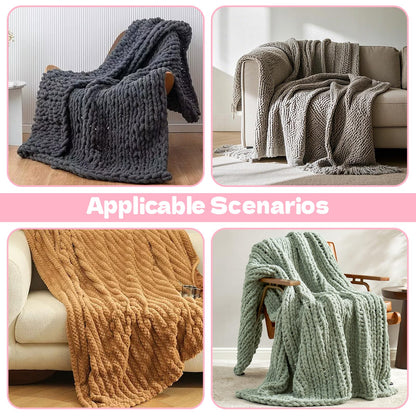 VITASHYNX 47" Chunky Blanket Loom Knitting Kit, Adjustable DIY Loom for Chunky Blanket, Customizable Wood Frame Knitting Machine for Blankets Bulky Yarn Crafts & Cozy Home Décor