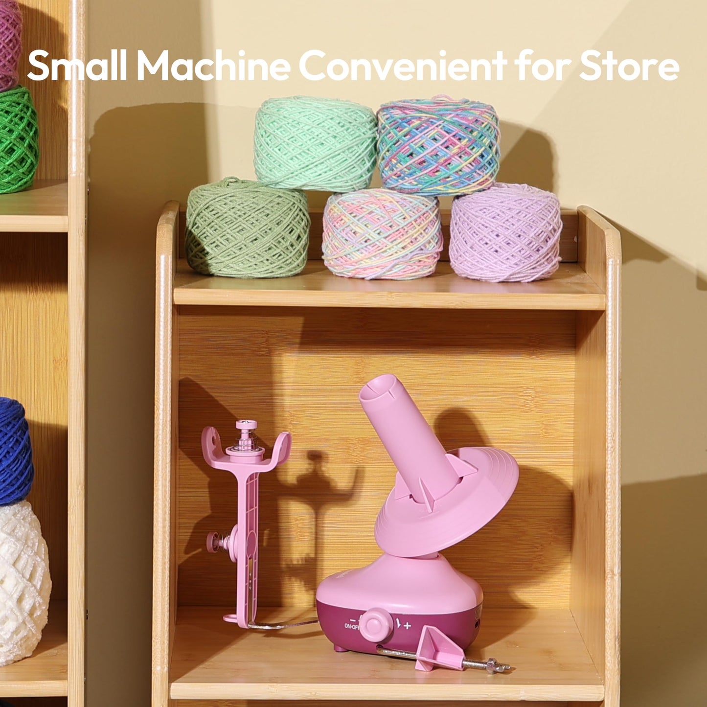 Etcokei Yarn Winder, Electric Yarn Ball Winder for Crocheting, Compact Yarn Cake Winder Strong Tension Stepless Speed Automatic Yarn Spinner, Thoughtful Gifts for Knitting Lovers(Purple)