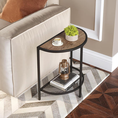 19.7'' 18.7"*10.4" 2 SAYGOER Small Side Table Half Moon Side Tables for Living Room Unique Modern Half Round Bed
