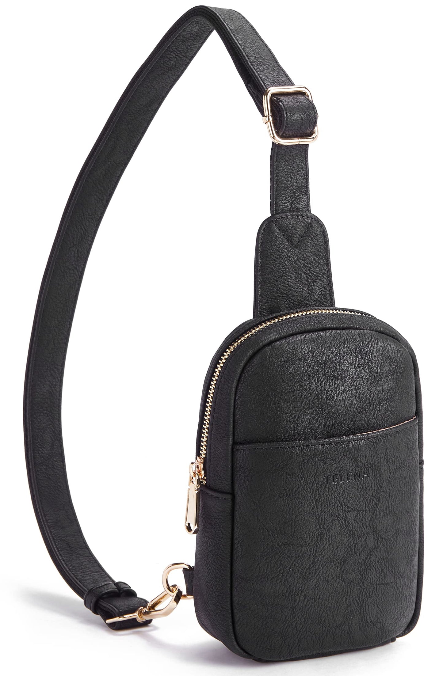 Telena Small Sling Bag for Women Leather Crossbody Fanny Packs Chest Bag for Women