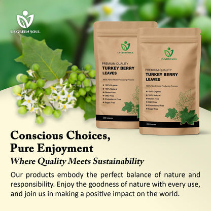 Turkey Berry Leaves - 100% Pure, Dried Organic Leaves for Cooking, Tea, and Herbal Remedies