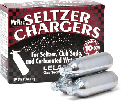 Leland CO2 Seltzer Soda Cartridges, 8-gram, 40ct