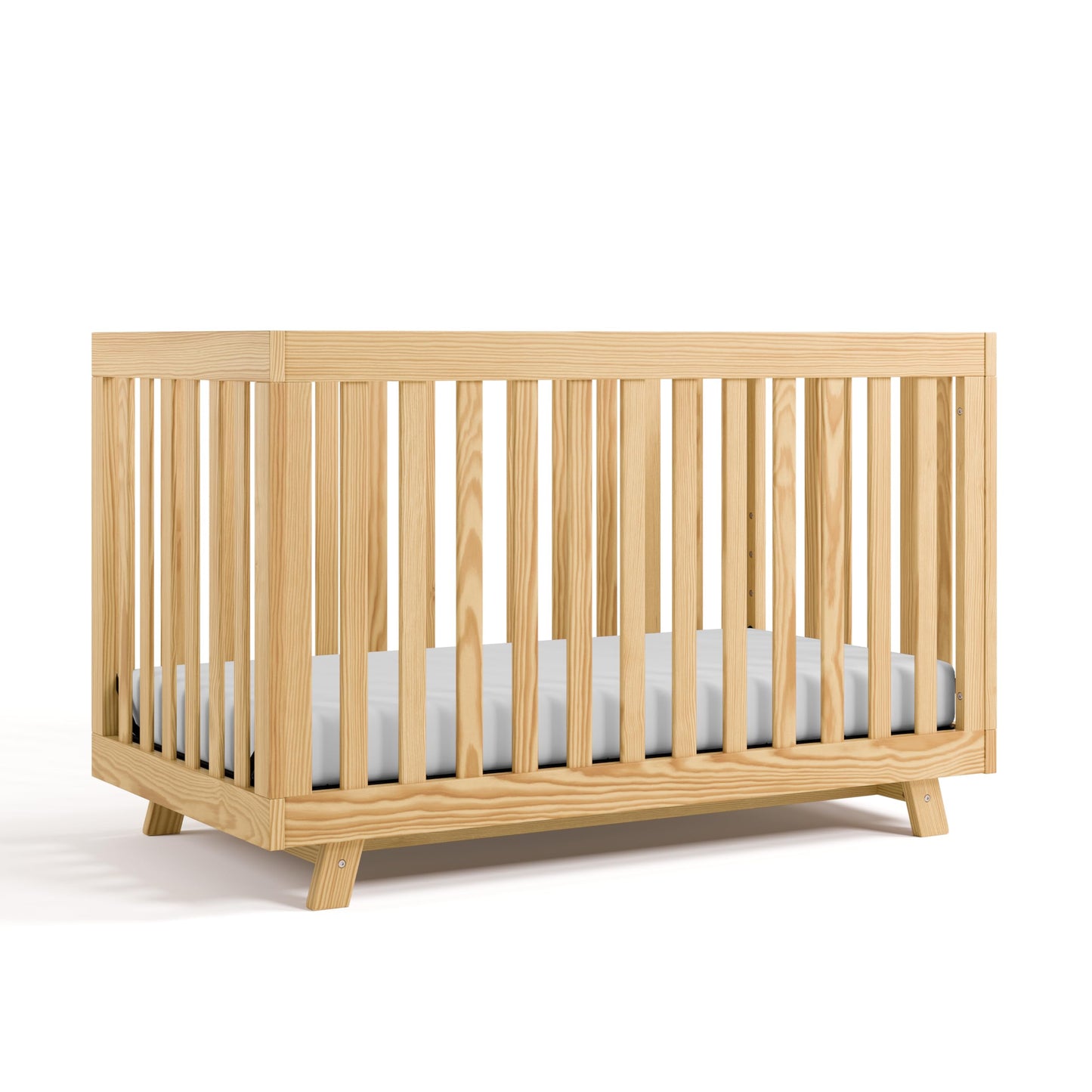 Storkcraft Beckett 3-in-1 Convertible Crib – GREENGUARD Gold Certified, Fits Standard Crib Mattress, Converts to Toddler Bed and Daybed, 4 Mattress Heights, Grow-with-Me Design (Natural)