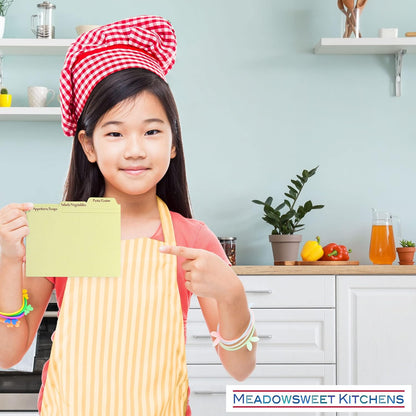 Meadowsweet Kitchens Recipe Card Box Tab Divider Set: Set of 9 Tab Dividers for 4x6 Recipe Cards
