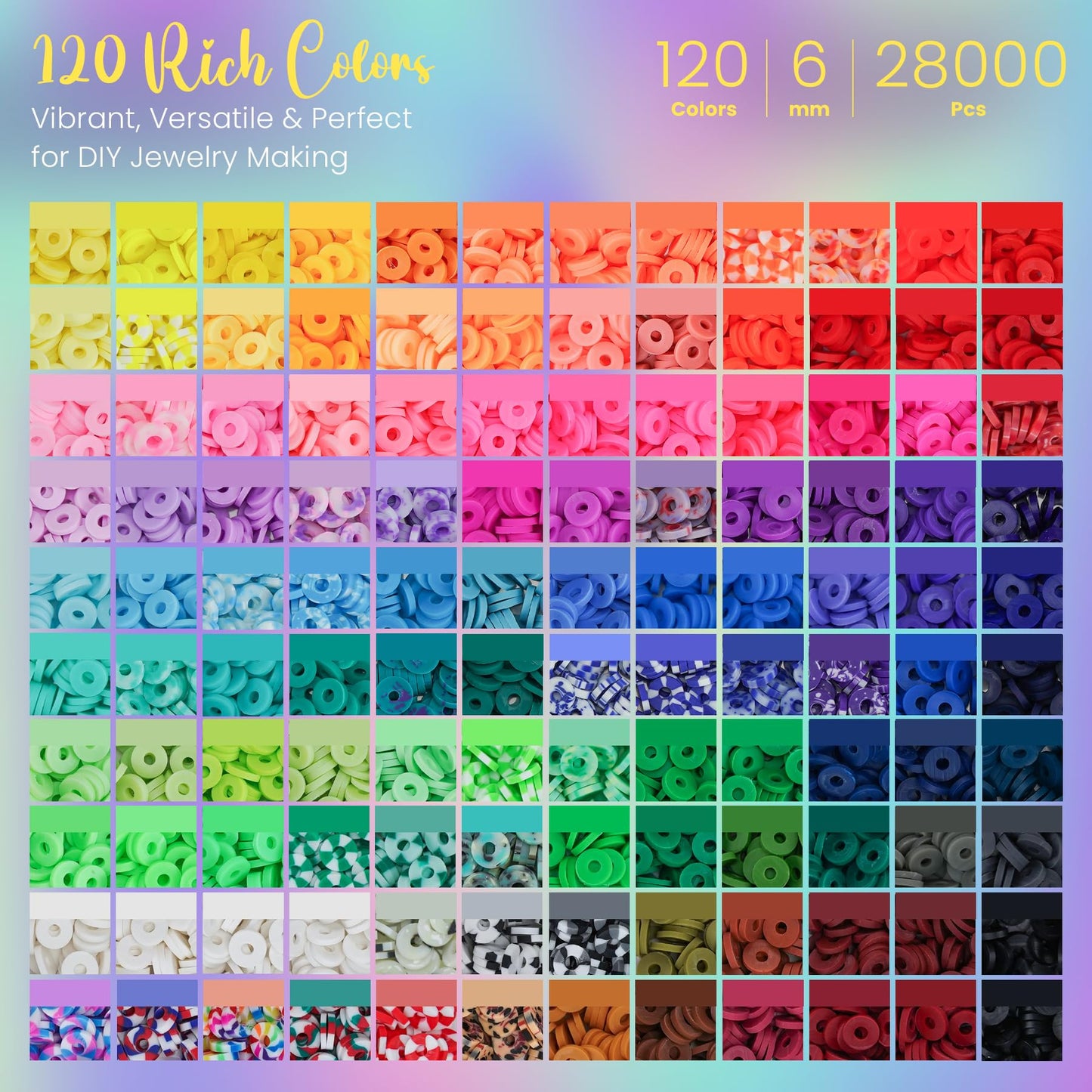 Sunlode 30,000Pcs Clay Beads Bracelets Making Kit, Beads for Bracelets 6 Boxes Bead for Jewelry Making Kit Friendship Bracelet Gifts Trendy Stuff Letter Bead Craft Adult