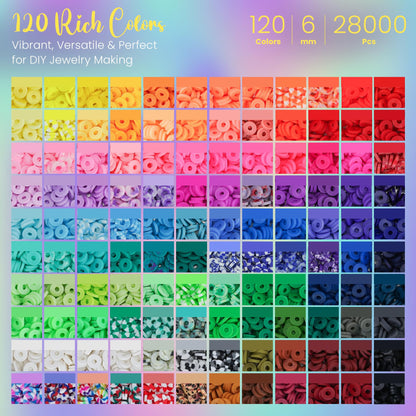 Sunlode 30,000Pcs Clay Beads Bracelets Making Kit, Beads for Bracelets 6 Boxes Bead for Jewelry Making Kit Friendship Bracelet Gifts Trendy Stuff Letter Bead Craft Adult