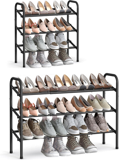 3 20 Closet, SONGMICS Expandable Shoe Rack, Tier Shoe Rack Shelf, Adjustable Shoe Organizer Storage for Pairs of Shoes