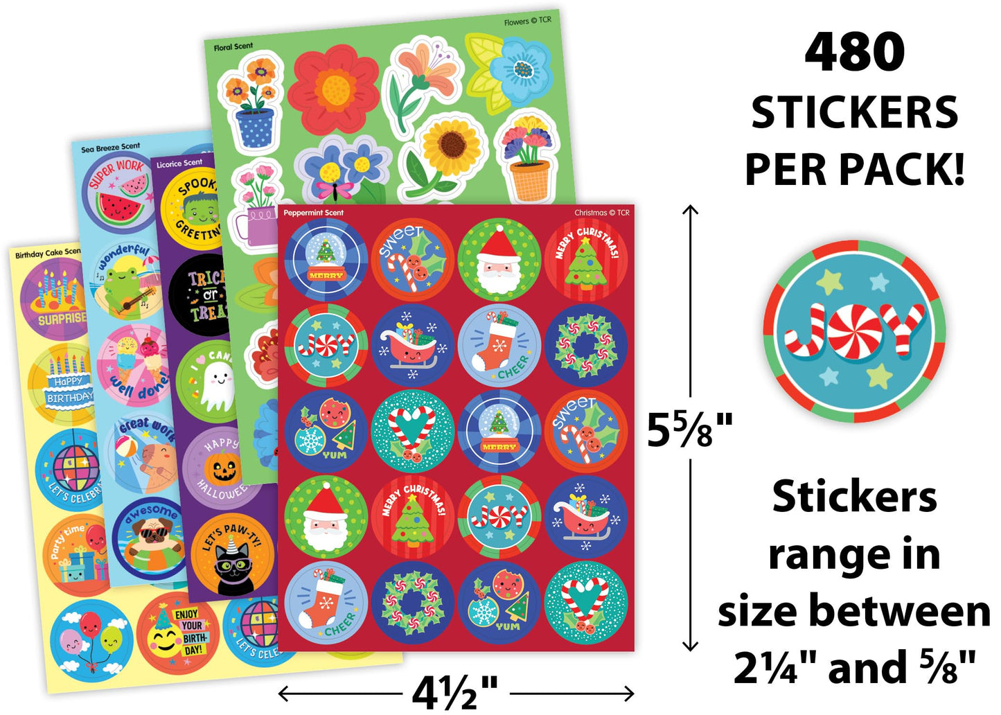 Teacher Created Resources Seasons & Holidays Smelly Stickers Variety Pack (TCR10331)