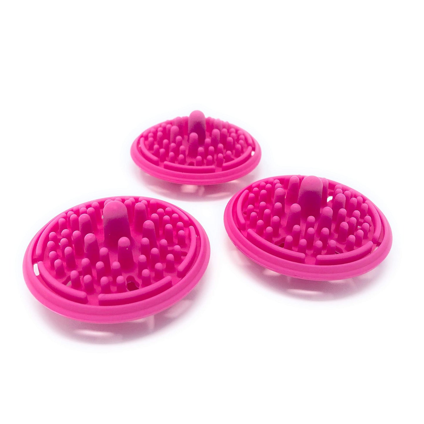 Paint Puck Paint Brush Cleaner (3-Pack, Pink) – Reusable Silicone Insert with Suction & Nubs for Cleaning Acrylic, Oil & Watercolor Brushes – Fits Cups for Classroom, Studio & Home Use