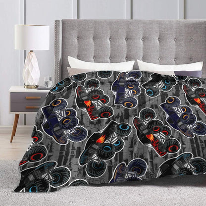 Perinsto 60"X50" Monster Truck Boys Style Throw Blanket Ultra Soft Warm All Season Decorative Fleece Blankets for Bed
