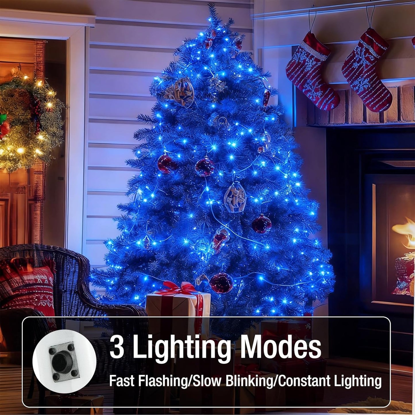 Skiennix 6 Pack Fairy Lights - 7ft 20 LED Twinkle Lights, Waterproof Mini String Lights for DIY Decor | Blue