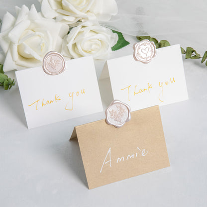 Uwilowe 60 Pcs Champagne & Pink Wax Seal Stickers Self-Adhesive Envelope Seals Stamp Stickers, Perfect for Wedding Invitations Seating Chart Christmas Gift Wrapping 3 Designs in 1 Pack
