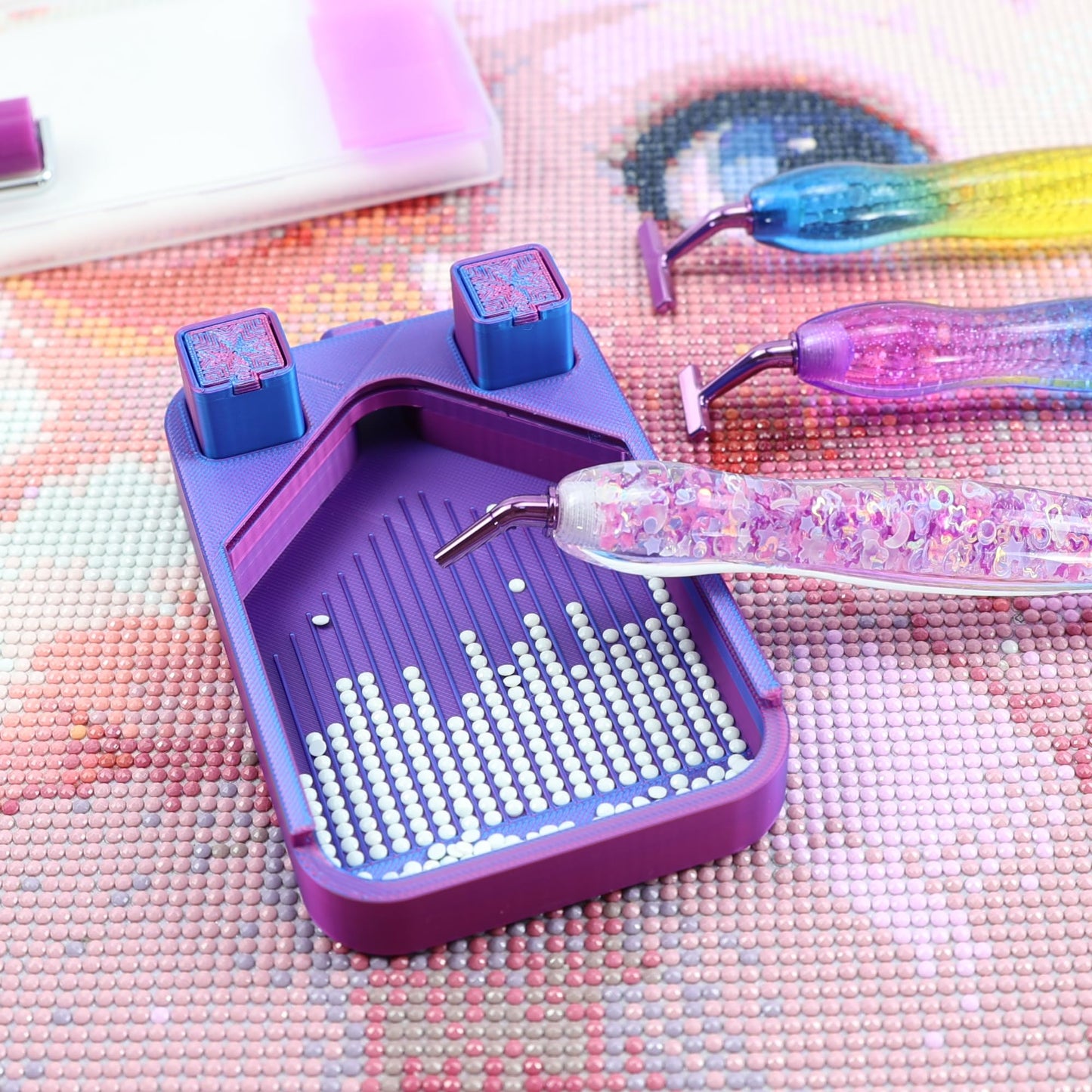 Diamond Art Pens Tool Diamond Painting Pen with 135° Ergonomic Screw Elbow Steel Metal Tip Nibs Roller Angled Placers Accessories Kits Drill Bead Dot Pens for Art Craft Nail Easy to Use