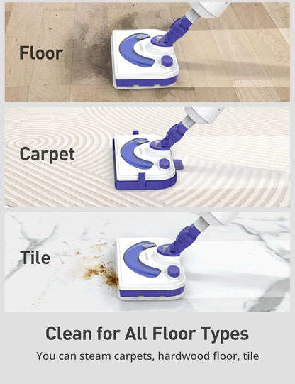 Skiennix 1300W Steam Mop Cleaner - Fast Heating 25s Floor Steamer for Hardwood & Tiles | Lightweight with 2 Washable Pads