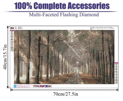 BOHADIY Forest Diamond Painting Kits for Adults 5D Large Landscape Diamond Art Kits for Adults Full Drill Woods Diamond Art Painting Kits Gem Art Kits for Wall Decor 27.5x15.7Inch Sunshine Tree