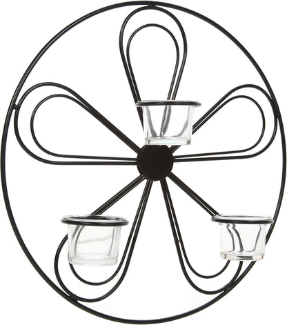 13.5 Inch Hosley Large Floral Wall Sconce Diameter Tea Light Candle Holder LED Farmhouse Ideal Gift for Weddings