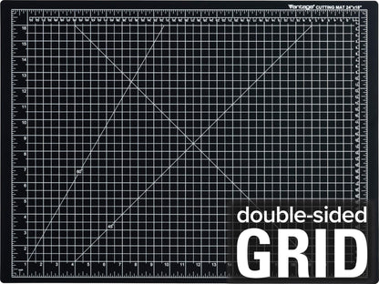 Dahle Vantage 10792 Double-Sided Premium Self-Healing Cutting Mat, 18"x24", 1/2" Grid, 5 Layers for Max Healing, Perfect for Crafts & Sewing, Black
