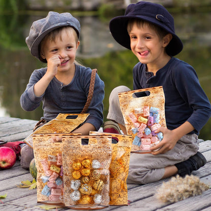 Teenyyou 60 Pcs Pirate Goodie Bags Plastic Treasure Map Gift Bags Pirate Booty Candy Treat Handbags for Treasure Hunt Nautical Themed Halloween Birthday Party Favors Supplies