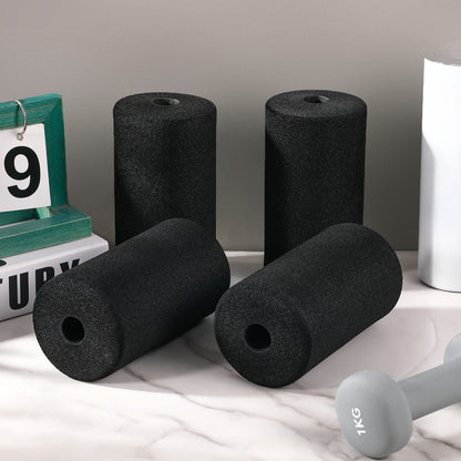 Deekin 4 Pcs Foam Foot Pad Rollers Buffer Tube Cover for Exercise Machine Home Gym Equipment Replacement Pads for Leg Extension Weight Bench Inversion Table(0.87 x 3.4 x 6.3 Inches)