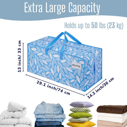 VENO Heavy Duty Moving Bags - 8 Pack Extra Large with Backpack Straps & Zippers for College Dorm Essentials