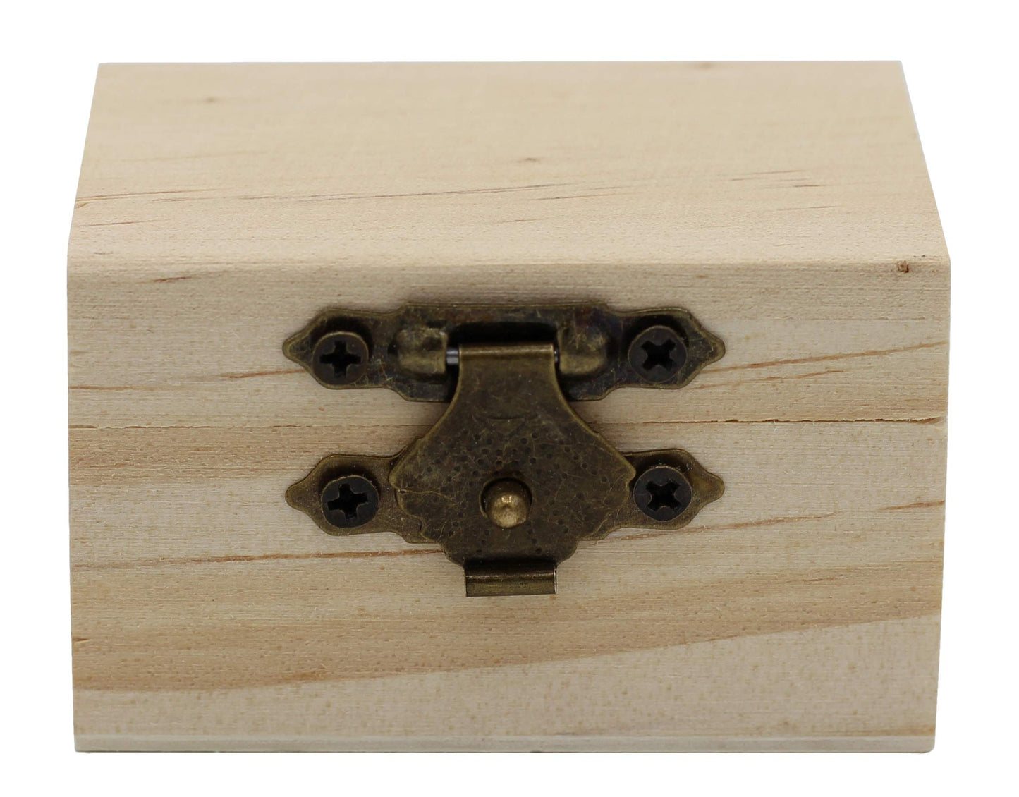 Creative Hobbies 12-Pack Mini Wooden Treasure Boxes with Locking Clasp - Unfinished Wood Treasure Chest for Party Favors, DIY Projects, Home Decor, Props, 2.3 x 1.5 x 1.5 Inches