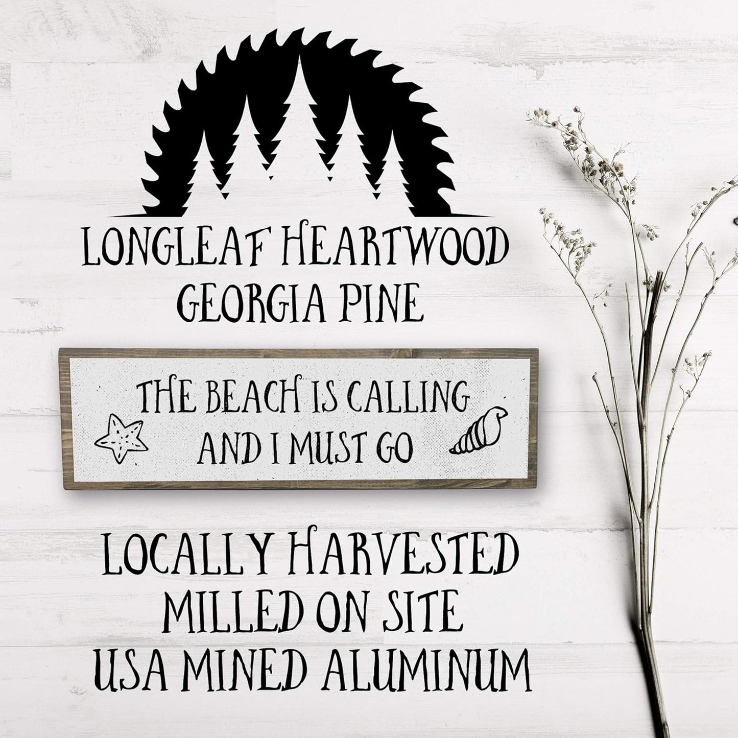 Beach Wood Signs, Medium - Wood And Metal, The Beach Is Calling And I Must Go