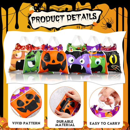Funnymoom 60 Pcs Halloween Party Favors Bags Drawstring Treat Bags Candy Goodie for Kids Trick Plastic Party Gift for Halloween Birthday Supplies
