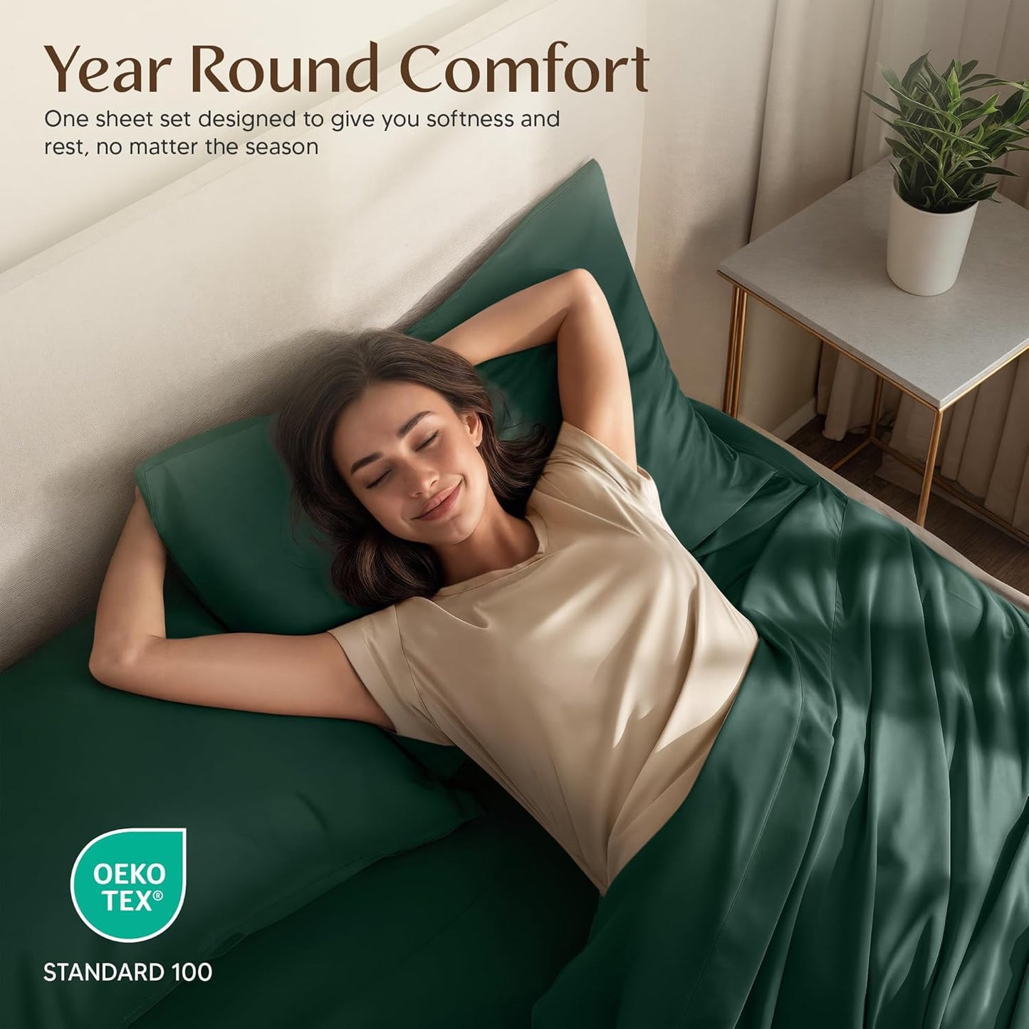 Utopia Bedding Twin Sheet Set - Soft Microfiber 3-Piece Bed Sheets for Twin Size Bed | Oeko-Tex Certified (Emerald Green)