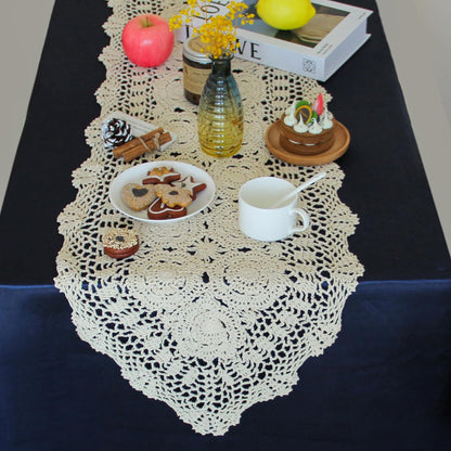 15 60 inch kilofly Handmade Crochet Cotton Lace Table Runner Tablecloth, x