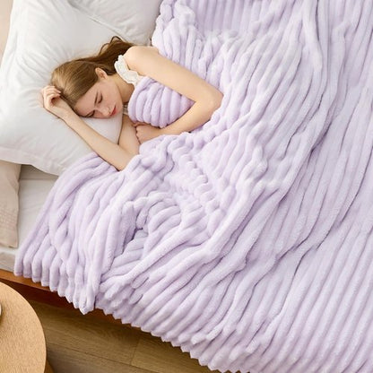 Bedsure GentleSoft Lavender Fog Full Blanket - Cozy Soft Throw for Women | Large 84x90 Inches