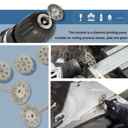 Diamond Burr Set for Dremel, Rotary Tool Diamond Cutting Wheel Stone Glass Tile Jewelry Rock Engraving Bits 1/8" Diamond Grinder Bits Set Carving Cutter Metal Engraver Kit - 32pc Set