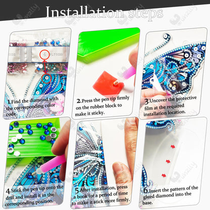 Yunzlly Stand Up Diamond Art Painting Kit, Desktop Gem Painting Ornament Kit for Adults, Tabletop Acrylic Diamond Board Painting (Happy Birds)