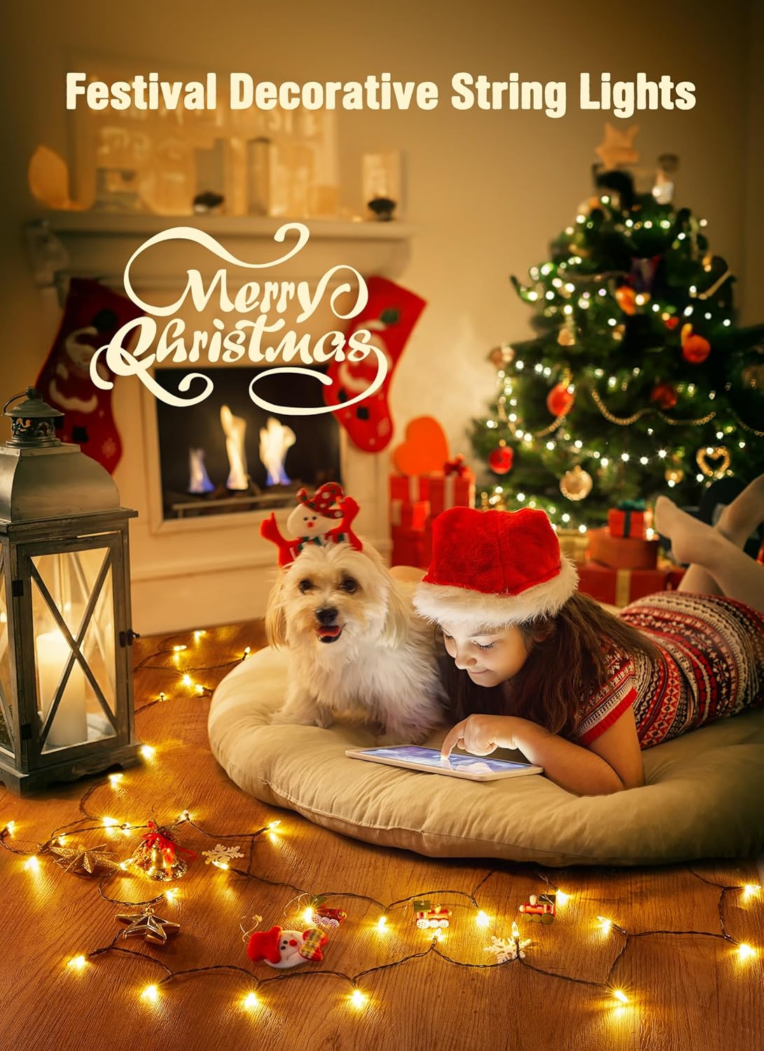 8ft 20 White2 Pack Brightown Battery Operated Christmas String Lights, LED Mini Lights with Timer, Christmas Tree