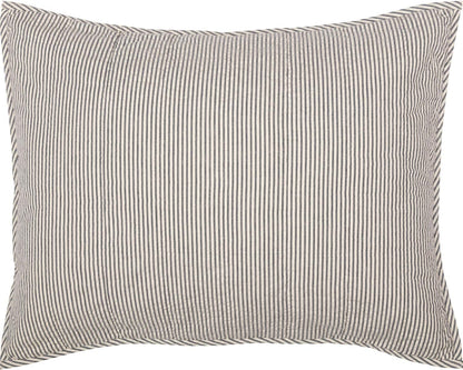 VHC Brands Hatteras Seersucker Blue Ticking Stripe Standard Sham, 21x27