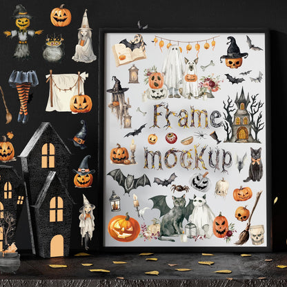 JarThenaAMCS 39.2 Ft Halloween PET Washi Tape 4 Rolls Pumpkin Ghost Witch Bats Transparent Adhesive Masking Tape for Cut & Use as Halloween Stickers Scrapbook Journal DIY Crafts Wrapping