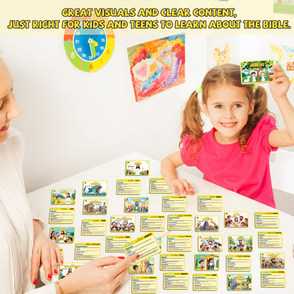 66 Books of The Bible Flash Cards Memory Verse Flashcards with Summary Figures Practical Application Christian Learning Tools for Sunday School, Homeschool, Bible Study, Teaching & Deep Understanding