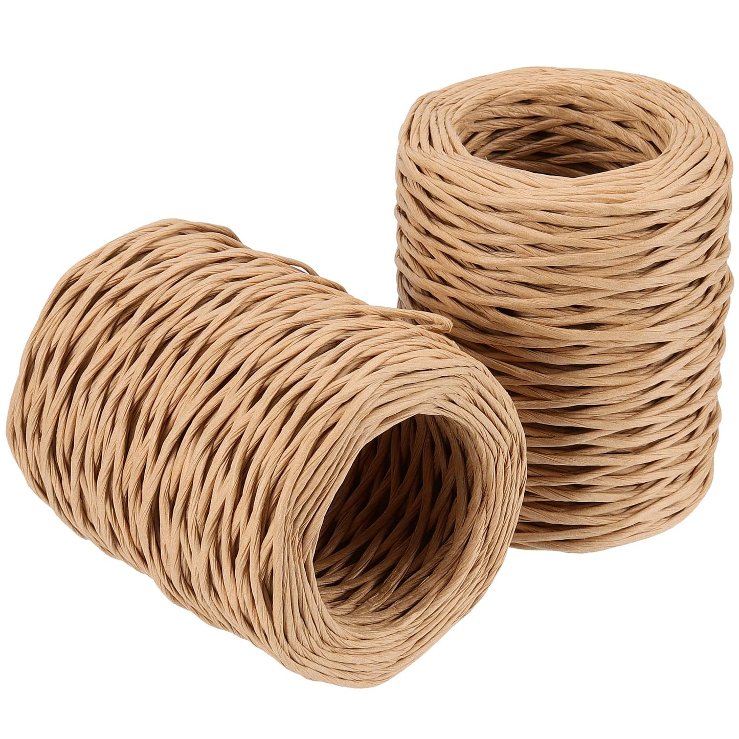 MOUYAT 4 Rolls Total 656 Feet 21 Gauge 2mm Natural Floral Bind Wire Wrap Twine, Paper Covered Rustic Vine Wrapping Wire for Craft, Flower Bouquets Crown, Christmas Wreaths, Wedding, Weaving