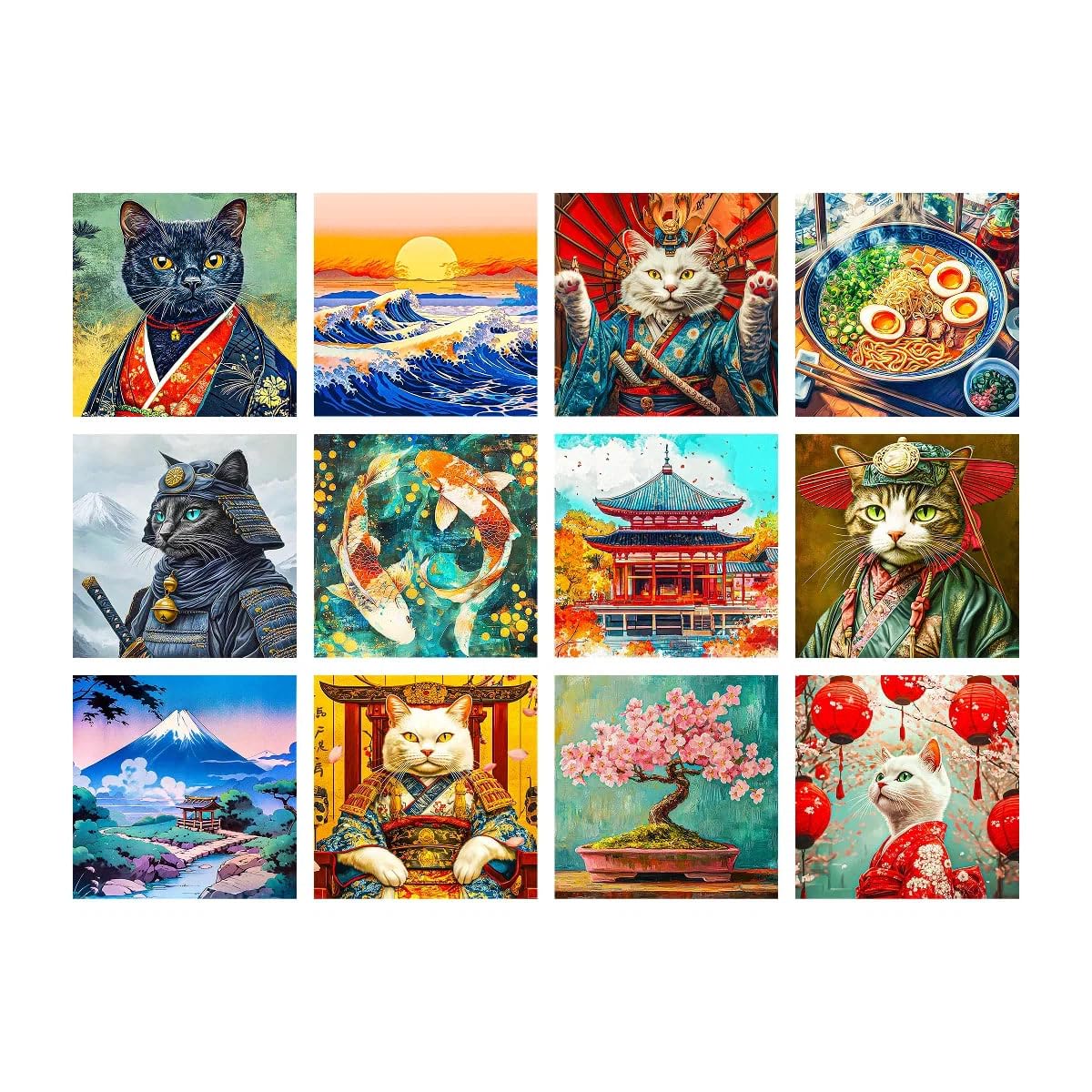 LuwoArte 12 Pack Diamond Painting Kits for Adults – Featuring Legends of Asia Designs – Full Drill DIY Paint Gem Art for Adults – Brilliant 5D Diamond Painting Kit – Relaxing Craft for Home Wall Décor