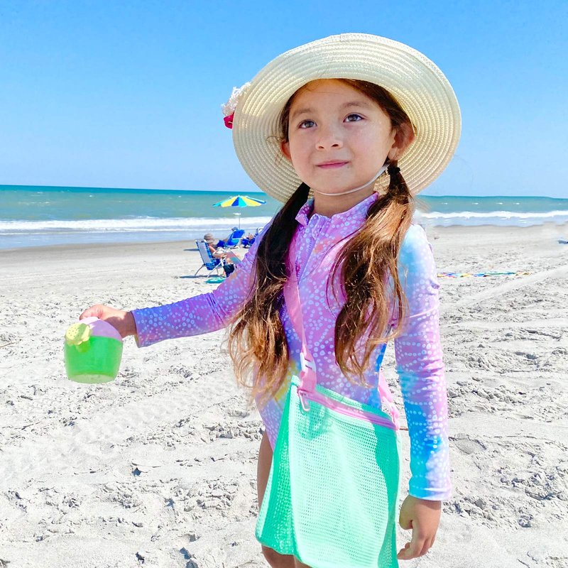 Tagitary Beach Toy Mesh Beach Bag Kids Shell Collecting Bag Beach Sand Toy Seashell Bags Swimming Accessories for Boys and Girls(Only Bags,A Set of 3)