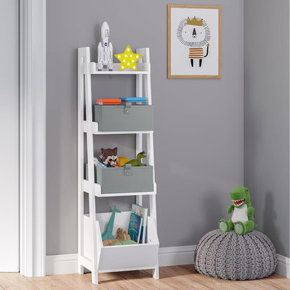 RiverRidge Kids Folding Storage Bin Set - 2pc 10.5in W x 5in H, Gray
