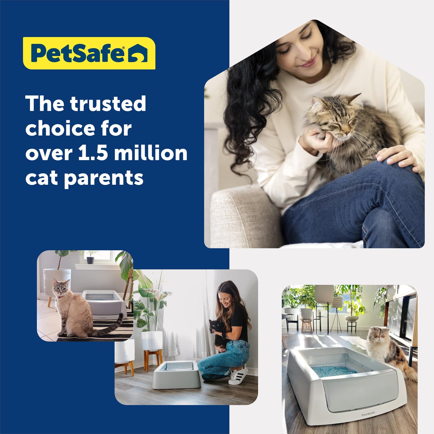 PetSafe ScoopFree Disposable Crystal Cat Litter Tray - Easy Cleaning Box - Refill Tray for Electric Litter Box - Fresh Scent - 4.3 lb Bags - 3 Pack