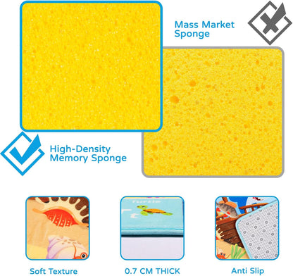 59X39.4 INCH) Baby Play Mat for Floor, ABC Kids Play Mat, Sea Animals Kids Rugs for Girls and Boys Playroom, Foldable
