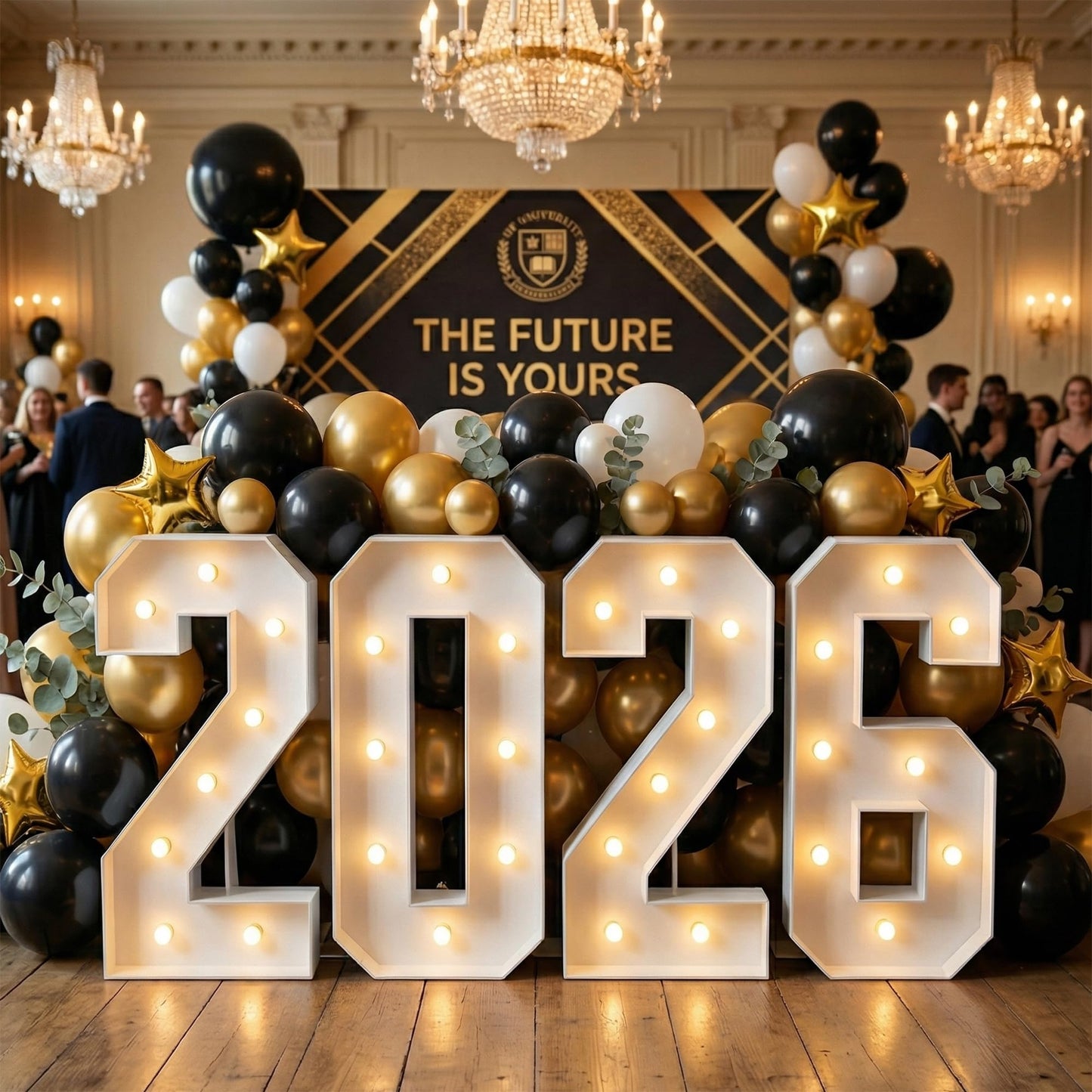 Graduation Decorations Class of 2026, 3FT Large PRE-CUT 2026 Marquee Numbers Kit for Preschool High School College Prom Party Decor
