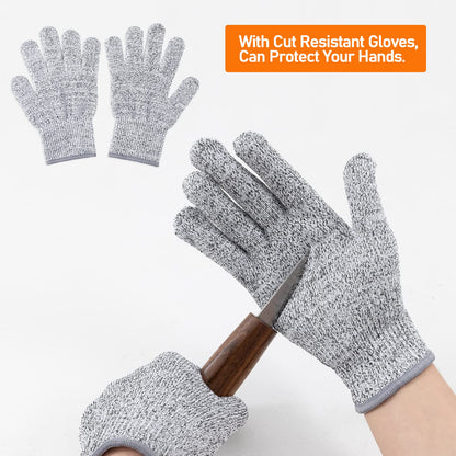 10Pcs Wood Carving Kit, Beginner Set With Resistant Gloves, Spoon & Whittling Knife, Sandpaper for Woodworking